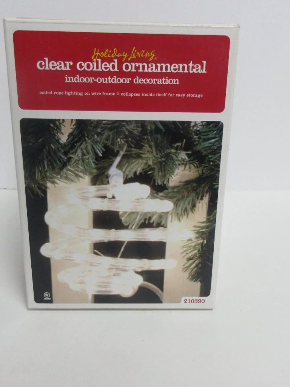 Holiday Living Clear Coiled Lighting Rope Ornamental Indoor-Outdoor Decoration